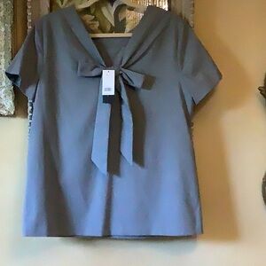 Banana Republic Gray Bow Top
